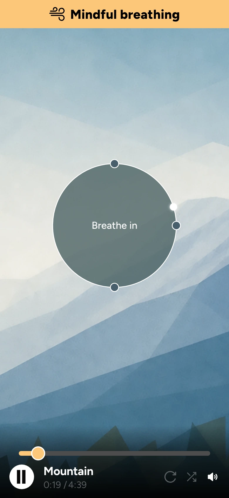 GROOVS mindful breathing mode