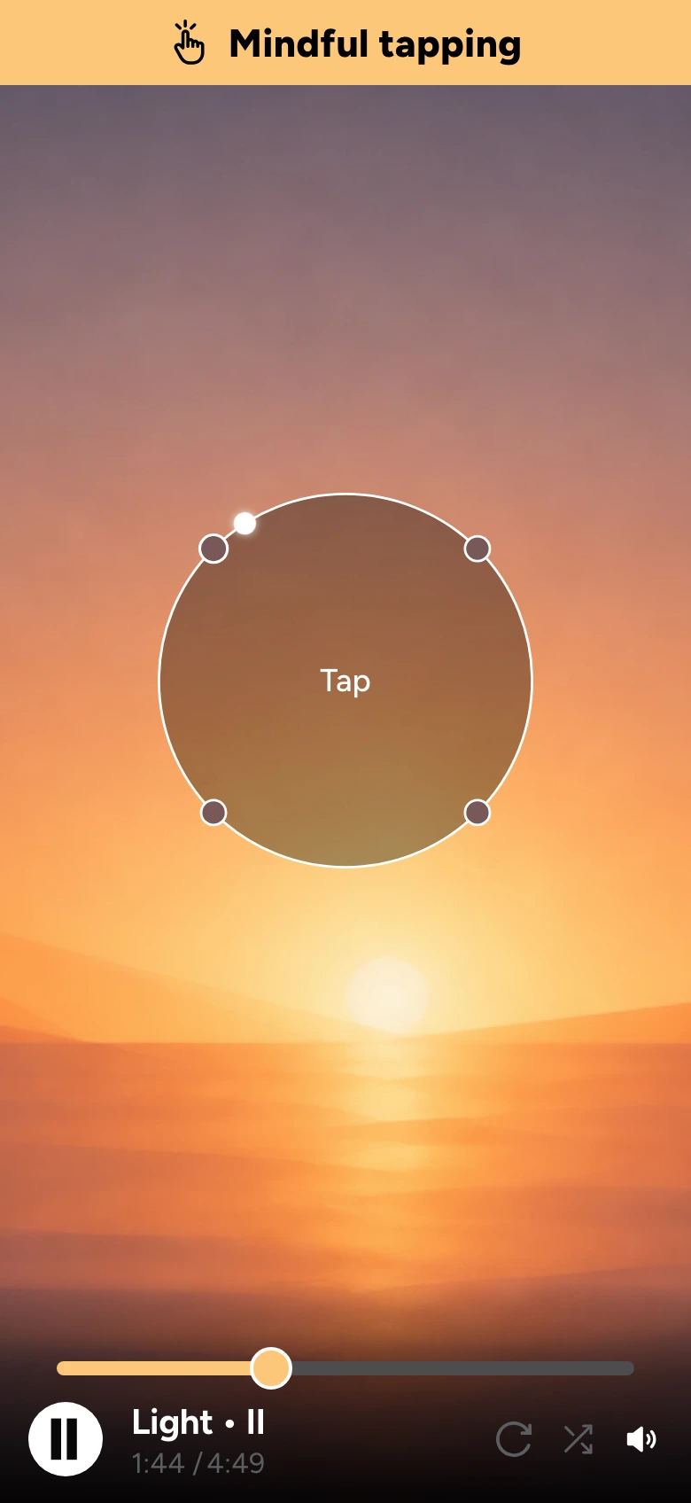GROOVS mindful tapping mode