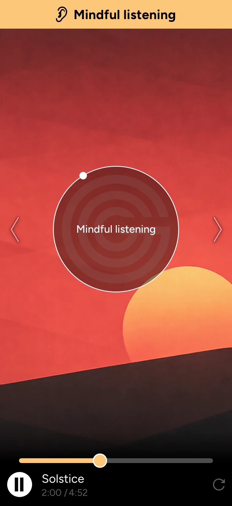 GROOVS mindful listening mode